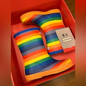 Hunter Little Kids First Boot Rainbow Multicolor size 12C NEW